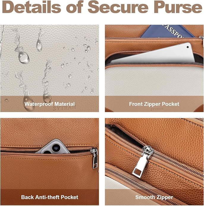 Anti-Theft Crossbody Purse for Women Travel Shoulder Bag