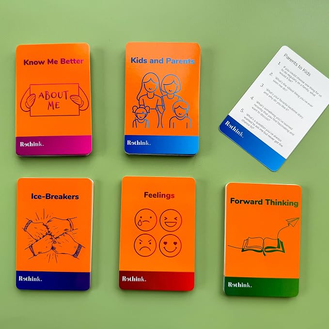Quokka Conversation Cards Game - Fun Talking Board Game for Family Night | Kids Edition - 500 Questions - Kids Conversation Cards Original Version - Share Thoughts