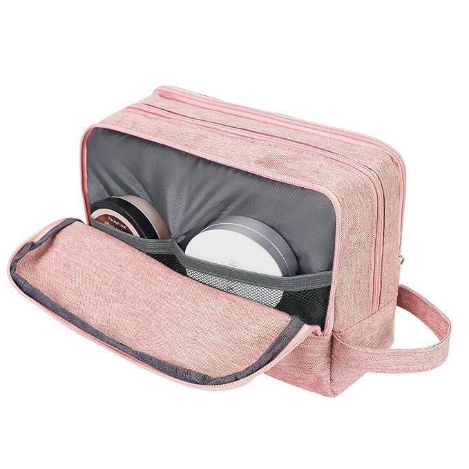 WANDF Travel Toiletry Bag for Men, Small Dopp Kit for Toiletries | Water-Resistant Fabric, Travel Bag for Toiletries, Compact Storage, Shaving Accessories, Weekend Trips