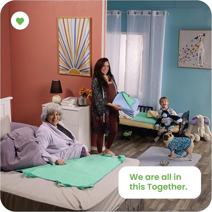 IMPROVIA® Washable Underpads, 18" x 24" (Pack of 4) - Heavy Absorbency Reusable Incontinence Pads for Kids, Adults, Elderly, and Pets - Waterproof Protective Pad for Bed, Couch, Sofa, Furniture, Floor