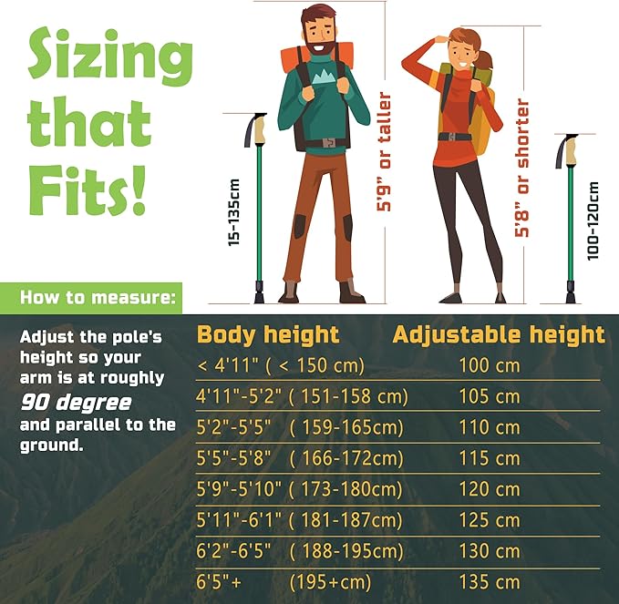 Trekology Trek-Z Collapsible Hiking & Trekking Poles - Balance Support for Seniors, Women, and Men, 2pc Per Set