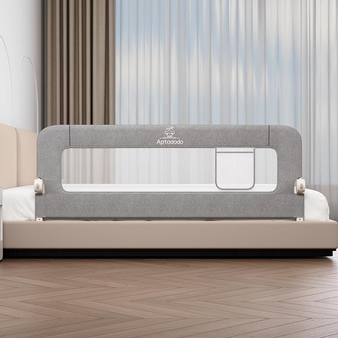 59" Upgraded Bed Rail for Toddlers with U-Shape Base, Toddler Bed Rails with More Stable and Secure, Fit for Twin, Full, Queen Size Bed,High/Low Mattresses, Box/Platform Bed