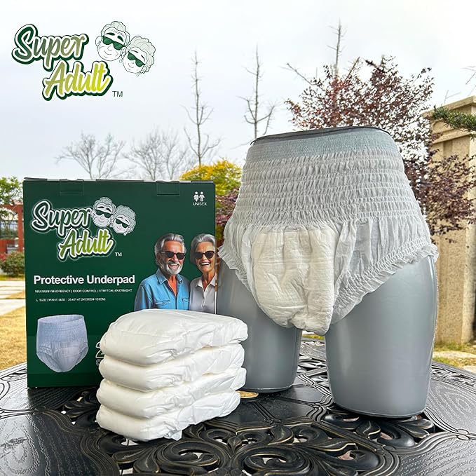 Premium Unisex Protective Underwear, Disposable Overnight Incontinence Briefs for Women & Men, Leak-Proof Protection, Maximum Absorbency, 24 Count (Small-Medium)