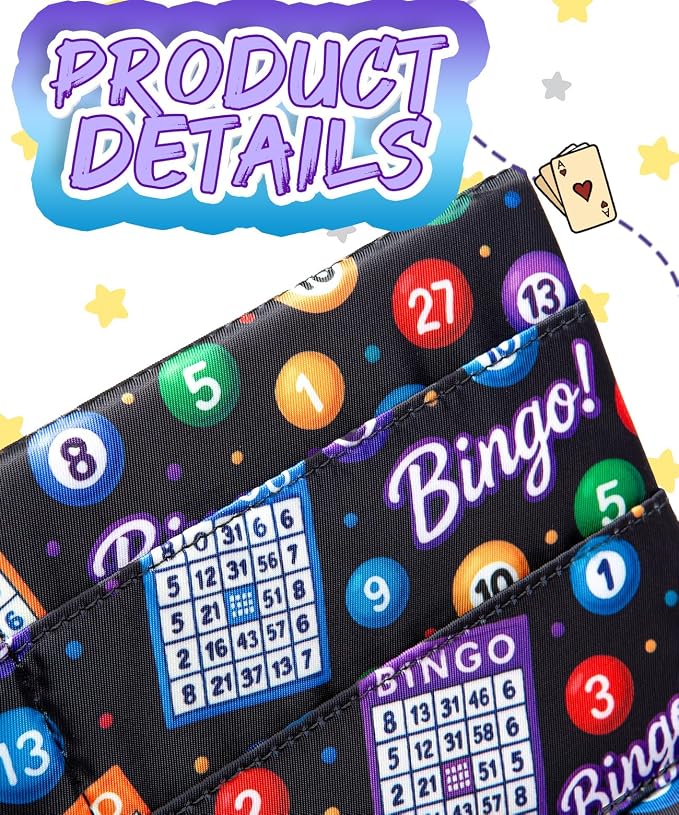 Playing Card Holder for Bingo Pull Tabs Canasta Poker Cards Black /Purple | Portacartas para Lotería, Casino Tickets, Bridge & Seniors Games for Adults Seniors