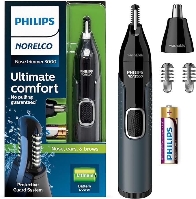 Philips Norelco Nose Trimmer 3000, for Nose, Ears Eyebrows, NT3600/42