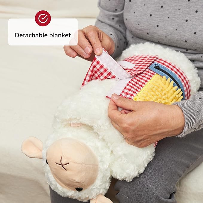 Fidget Muff and Blanket for Elderly | Fidget Blanket for Dementia | Sensory Blanket & Toy | Dementia Products for Elderly | Activities for Alzheimer's or Dementia | ODOXIA Fidget muff (White)