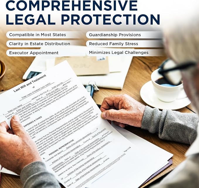 Zastic! 2026 3 Pack Last Will and Testament Kit: Blank Legal Last Will Testament Forms, Do It Yourself Legal Will Maker Templates - End of Life Planning Kit - 3 Blank Forms, Guide, & Envelopes