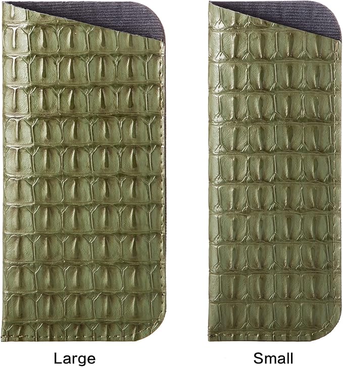 TRIUMPH VISION 3 Pack Reading Glasses Pouch Soft Case Eyeglass Sleeve Slim | Alternative to Bulky Case in bag, Lightweight Lined Padded Protect Optical lens Slip in, Cute Pattern Portable for Daily Use