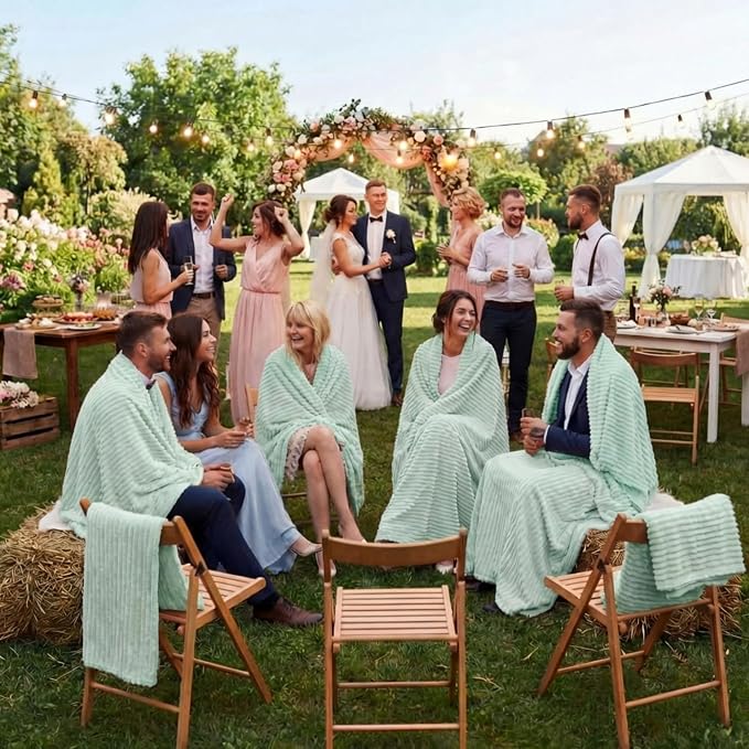 Buryeah 12 Pcs Flannel Throw Blanket Bulk 50 x 60 in Sleepover Blanket Outdoor Wedding Throw Lightweight, Oeko-tex Standard 100 Certified for Sofa Homeless Gifts (Pastel Colors)