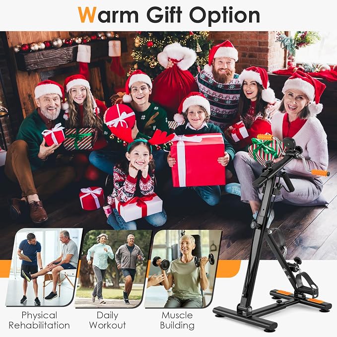 Goplus Pedal Exerciser for Seniors, Hand Arm Leg and Knee Therapy Peddler, Exercise Bike w/ Adjustable Resistance, LCD Monitor, Hands and Feet Massage, Home Recovery Fitness Machine for Elders