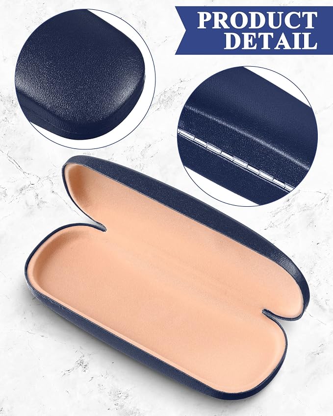 Frienda 3 Pieces Hard Shell Glasses Case Eyeglass Case Protective Sunglass Holder with Cleaning Cloth for Men Women Unisex
