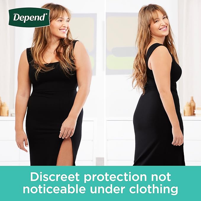Depend Fresh Protection Adult Diapers, Incontinence & Postpartum Bladder Leak Underwear for Women, Disposable, Maximum, Large, Blush, 17 Count, Packaging May Vary