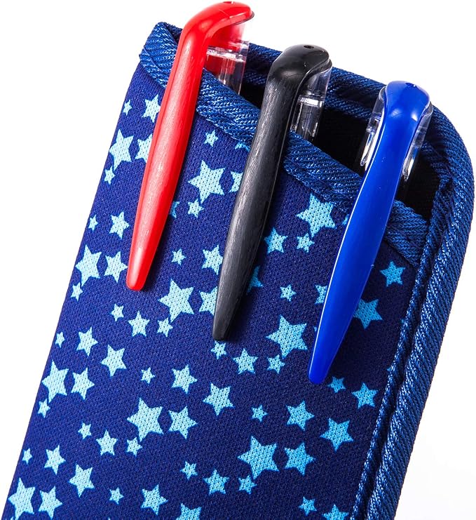 TRIUMPH VISION 3 Pack Reading Glasses Pouch Soft Case Eyeglass Sleeve Slim | Alternative to Bulky Case in bag, Lightweight Lined Padded Protect Optical lens Slip in, Cute Pattern Portable for Daily Use