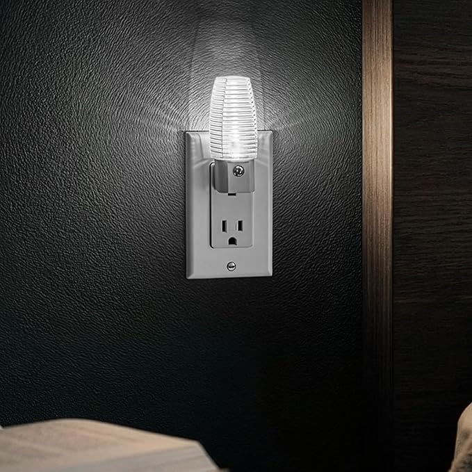Maxxima MLN-16 LED Plug in Night Light - Features Auto Dusk to Dawn Sensor, 5000K Daylight, 5 Lumens, Ideal for Bedrooms, Bathrooms, and Hallways - 6 Pack