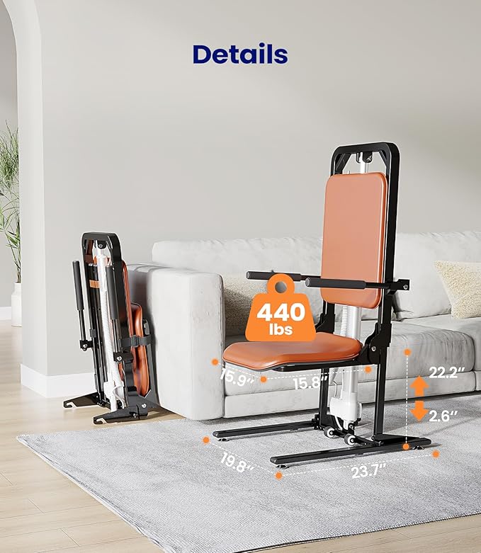 MAIDeSITe Electric Chair Lift, Stand Up Independently from Floor, Support Up to 440 LBS for Home/Care Center, Lift Elderly from Floor, AX05