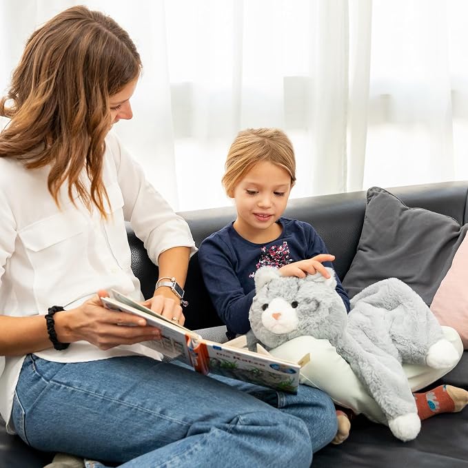 ODOXIA Weighted Lap Pad for Kids 5Lbs | Calming & Comforting | Cat Animal | Sensory Product | Blanket for Special Needs | Carrying Bag Included
