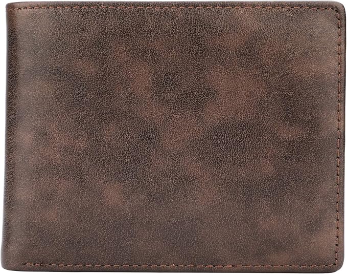 HIMI Wallet for Men-Genuine Leather RFID Blocking Bifold Stylish Wallet With 2 ID Window