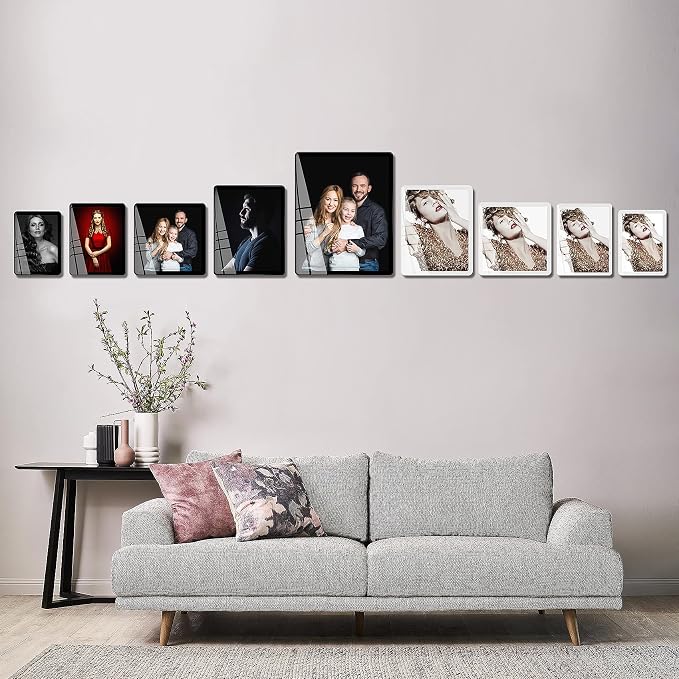 Bluesun 5x7 Picture Frames 3 Packs,Vertical & Horizontal Wall & Tabletop | 5×7 Black Photo Frames Set of 3 with Tempered Glass & Rounded Corners, 7x5 Frames for Home Office Families & Friends
