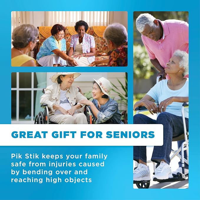 36-Inch Folding Grabber Reacher Tool, Blue, for Seniors | Magnetic Tip, 360° Rotating Jaw, Ergonomic Trigger Grip, Folds & Locks for Storage, Post-Surgery & Arthritis Recovery Aid