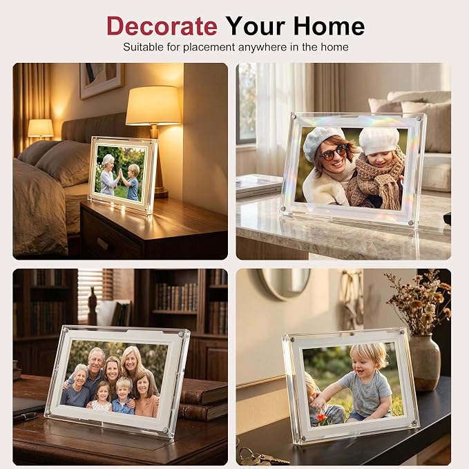 Frameo 10.1 Inch WiFi Digital Picture Frame with IPS Touch Screen HD Display, 32GB WiFi Smart Photo Frame, Share Moments Instantly via Frameo App from Anywhere, Gifts for Parents and Grandparents