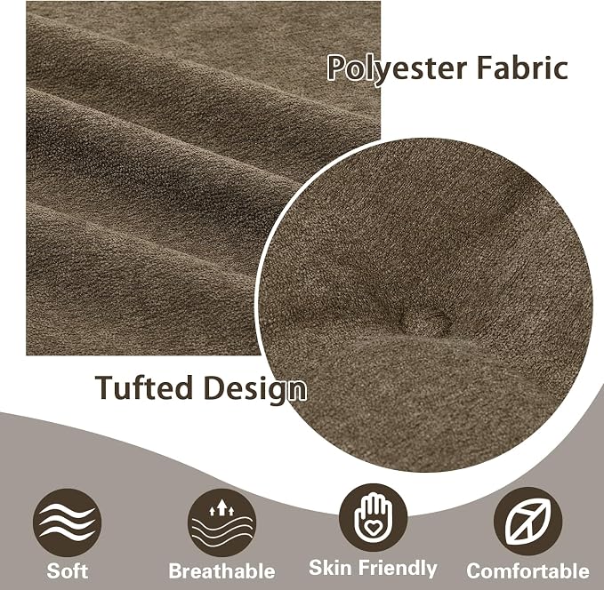 Recliner Cushion for Elderly - Patented Dual Seat Cushion for Sagging Recliner Replacement Booster Cushion for Easy Get Up from Chair, Sofa & Couch, Relieves Long-Sitting Pain 20x20x5 Brown