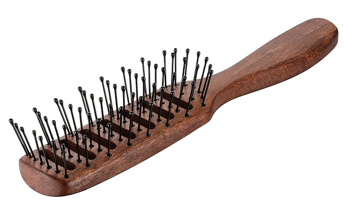 PERFEHAIR Vented Hair Brush for Blow Drying, Men's Vent Volumizing Hairbrush with Ball Tipped Bristles for Styling Dry, Wet, Short, Curly or Straight Hair
