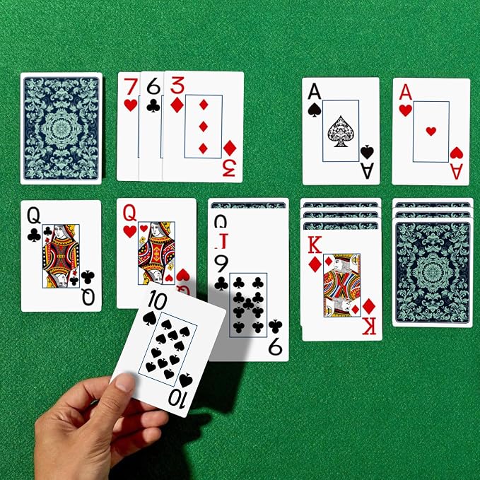 Playing Cards,Deck of Cards,Playing Card 2 Pack,Poker Cards Set,Jumbo Large Print Playing Cards for Adults Seniors,Card Games for Family Game Night Party (Green and Orange)