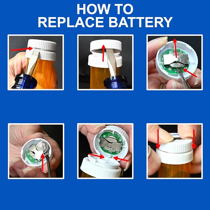 Medication Timer | Pill Reminder Cap Attachment for Prescription Bottles | Automatic Medicine Tracker for Adults, Seniors, Children | No Alarm, Pharmacist Created