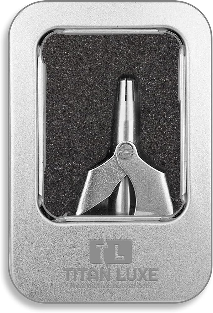 Stainless Steel Hair Trimmer for Men and Women | Manual Nose and Ear Hair Trimmer | Nose Clippers, 360° Rotating Hair Trimmers | Washable Nose Hair Remover