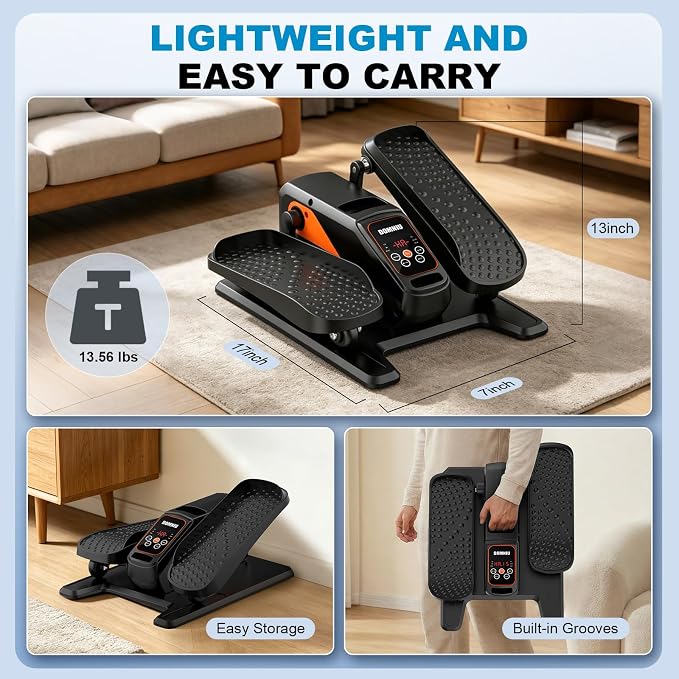 Under Desk Elliptical Machine, Electric Elliptical as Seen on TV for Seniors Adults with 15 Adjustable Speed, Quiet & Portable Electric Seated Pedal Exerciser for Home Office