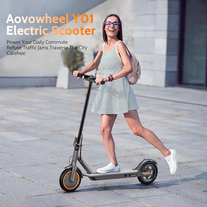 Electric Scooter for Adults, Folding E Scooter with 350W/500W Motor 16-24 Mph Top Speed, Max 15-60 Miles Long Range, 6.5''/8.5''/10''/14'' Solid Tires Commuting Scooters, Dual Brakes, APP