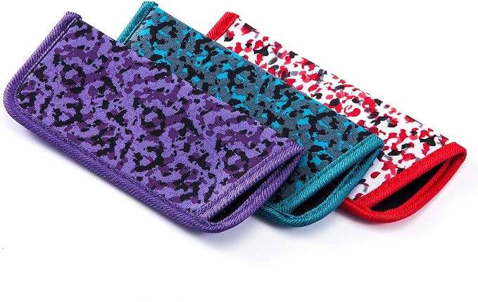 TRIUMPH VISION Reading Glasses Pouch Eyeglass Sleeve Soft Case Slim 3 Pack | Alternative to Bulky Case Lightweight,Neoprene Lined Padded Protect Optical lens Slip in, Cute Pattern Portable for Daily Use