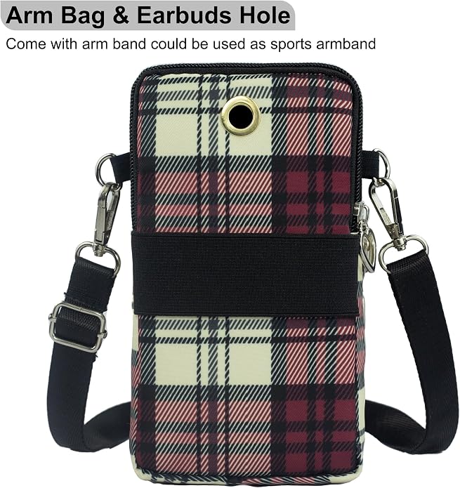 Small Crossbody Bag for Women - Mini Phone Purses with Crossbody Strap and Wallet - Nylon Arm Bag