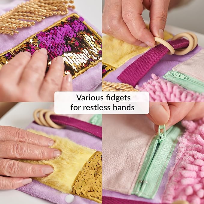 Fidget Wrist Cuff Sensory Toys | Fidget Toys for Dementia | Dementia Products for Elderly | Anxiety Sleeve | Gifts and Activities for Seniors with Alzheimer’s or Dementia