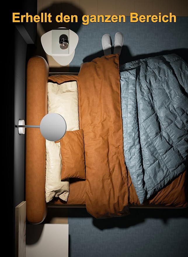 LED Wall Mounted Reading Light for Bed, Book Lights with CRI 95+ for Eye Care, Reading Lamps with 4 Color Modes 5 Dimmable, 10W USB Output Fast, Memory Function, 4 Hour Auto Off Bed Headboard Lamp