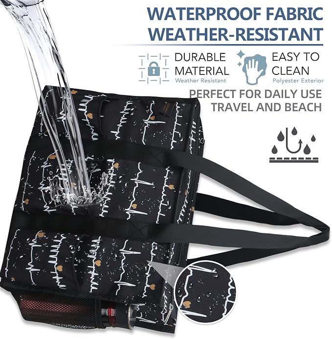 ABAMERICA Nurse Bags for Work Nursing Bag Multiple Pockets Waterproof Organizing Zip Top Clinical Bag for Nursing Students