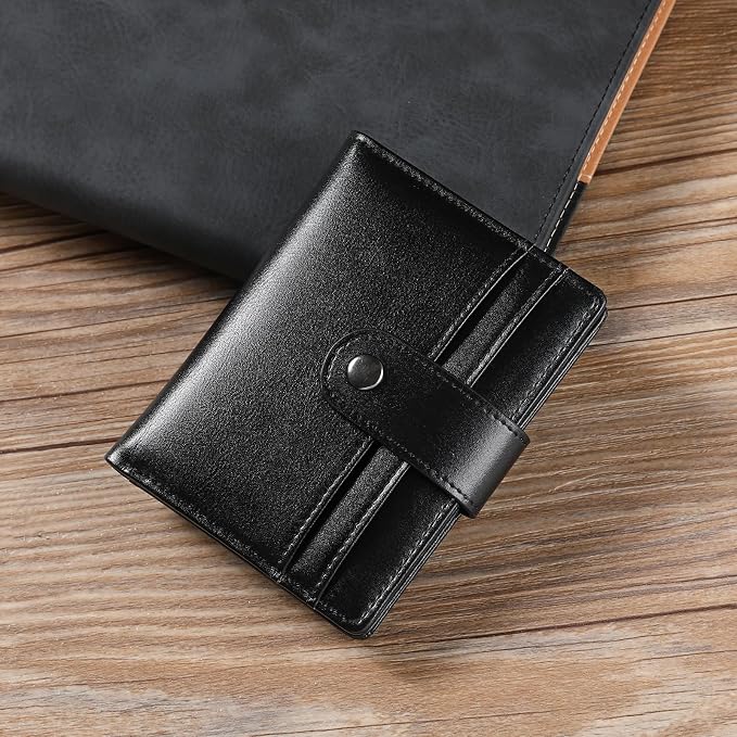 Wallet for Men Leather RFID Blocking Bifold Credit Card Holder with ID Window