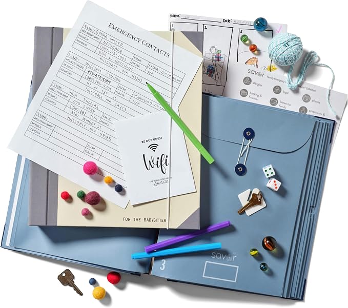 The Folio® Important Document Organizer by Savor | Binder with Guided Labels, Acid-Free File Folder Organizer with 10 Pockets, Document Holder for Home Records, Legal and Medical Papers (Slate)