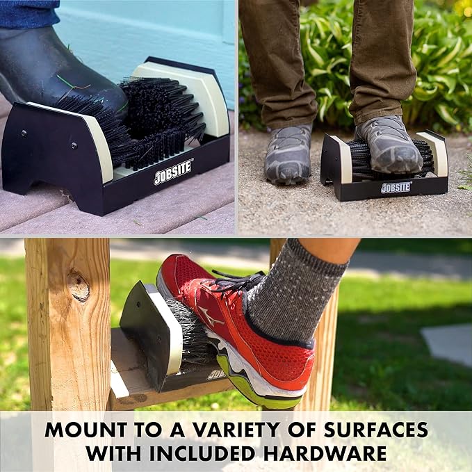 JobSite The Original Boot Scrubber - All Weather Industrial Shoe Cleaner & Scraper Brush, pack of 6
