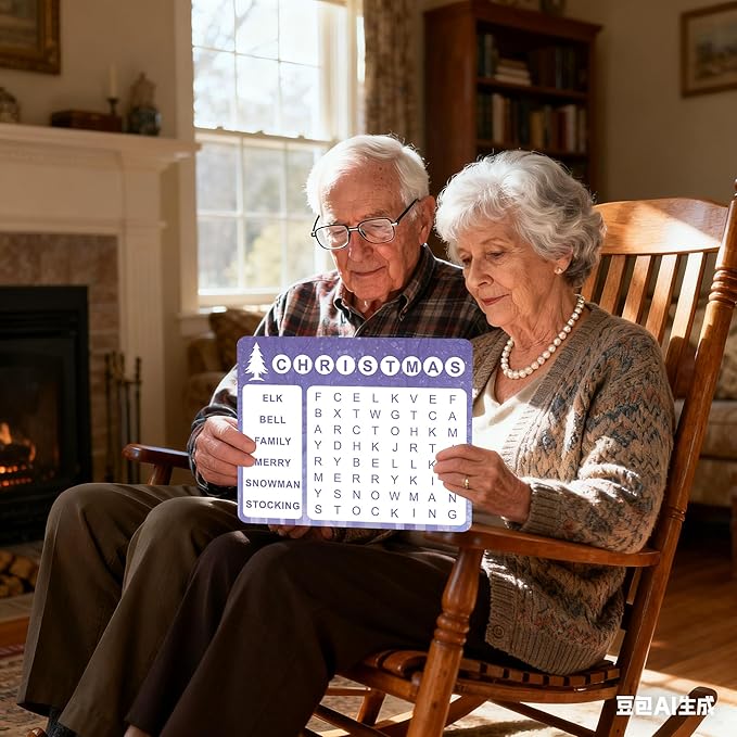 12 Pcs Reusable Word Search Cards for Dementia Game -Dementia Activities for Seniors - Large Print Word Search Books - Alzheimer's Products for Dementia Patients - Elderly Alzheimer's Toys