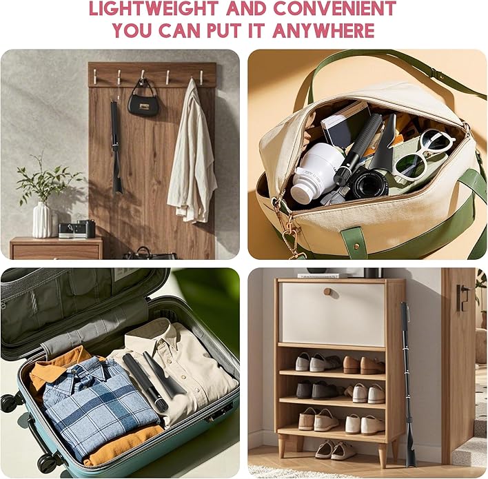 Shoe Horn,16"-38" Telescopic and Removable Shoehorn,Multi Functional Shoe Horn Long Handle for Seniors,Men,Women for Put on Shoes,Take off Shoes and Socks