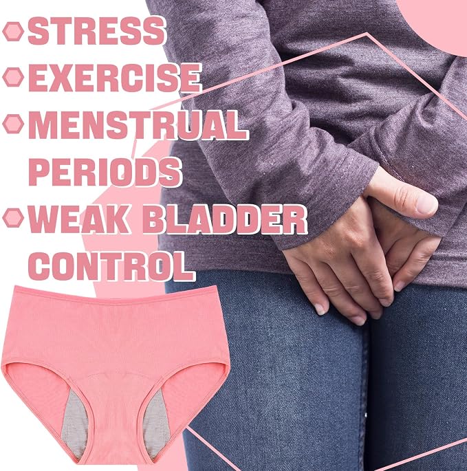 8 Pcs Leakproof Underwear for Women Leak Proof High Waisted Underwear over 60 for Incontinence Panties for Women
