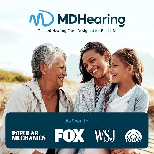 MDHearing NEO XS OTC In Ear Hearing Aids for Seniors with Noise Cancelling | Ultra Small, Nearly Invisible, Lightweight, Easy-to-Use, Long-Lasting Rechargeable Battery, Doctor-Designed