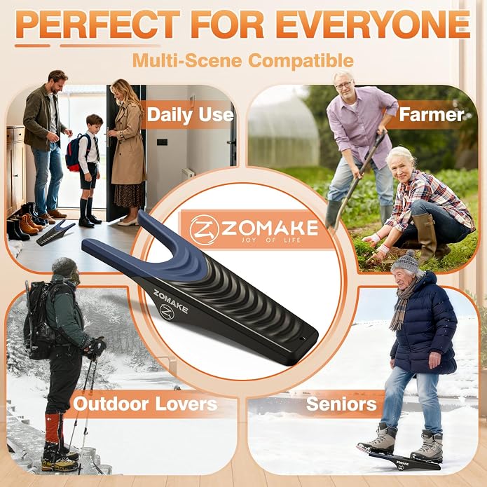 ZOMAKE Boot Jack, Boot Remover for Cowboy Boots | Boot Puller Take Off Helper Portable Bootjack Puller for Men Women, Durable Plastic, Shoe Protection, No Bend Over