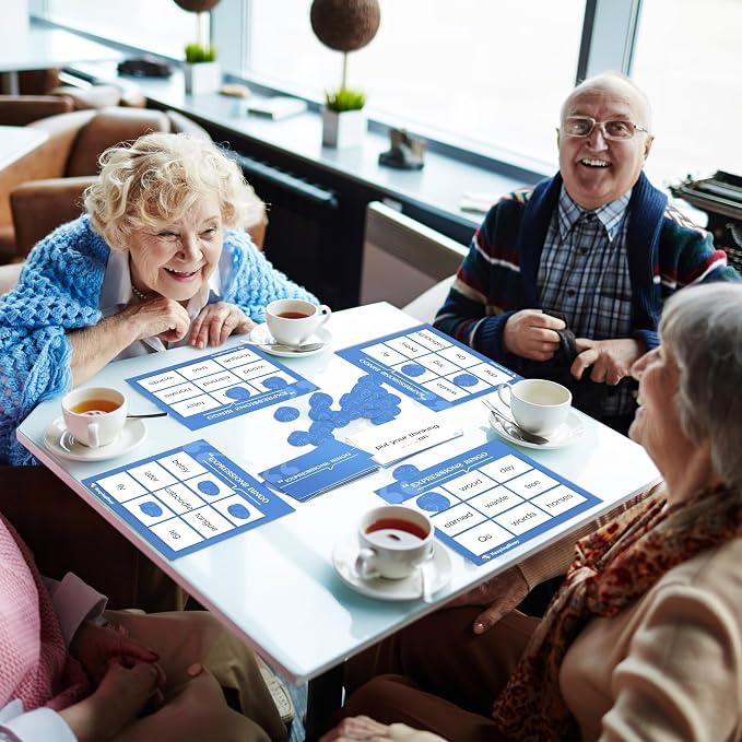 Keeping Busy Expressions Bingo Dementia Activities for Seniors | Alzheimer Products for Elderly Patients | Fun Memory Game Toy & Cognitive Brain Puzzle for Senior Citizens w/Memory Loss or Alzheimers