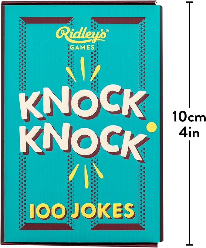 Ridley’s 100 Knock Knock Joke Cards – Includes 100 Jokes for Kids and Adults, Funny Jokes for Family-Friendly Fun – Makes a Great Gift Idea
