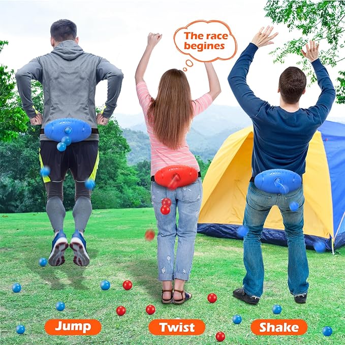 Skirfy Christmas Party Shaking Swing Balls Game Set for Kids Adults,Backyard Family Toy with 40 Balls, Birthday Games Outdoors Indoors Bachelorette Party Games for Boys and Girls Age 5 6 7 8 9+