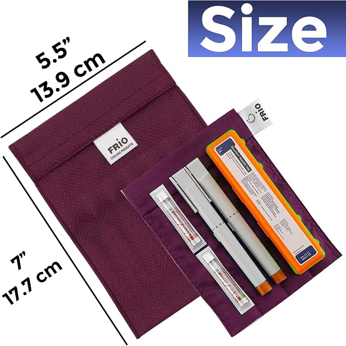 FRIO Cooling Wallet - Insulin & GLP-1 Cooler for 45+ Hours - Burgundy - Large