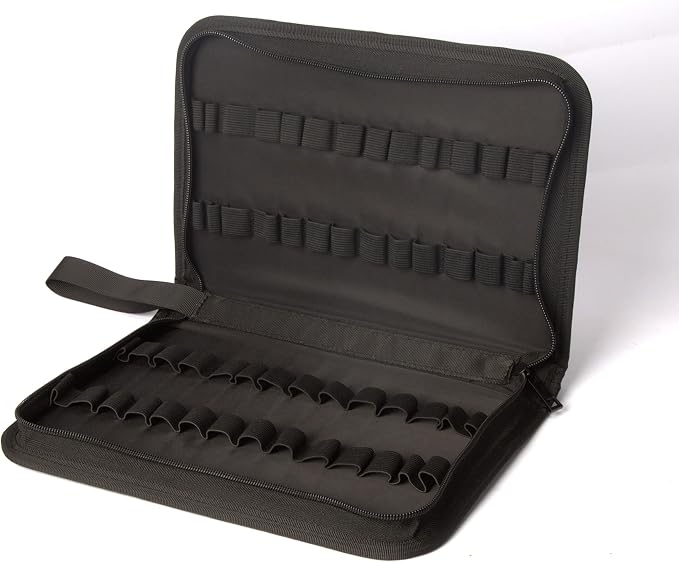 Homeopathy Storage, A4 Size Large Homeopathic Remedies Organizer Bag for 56 Tubes - Black, Nylon Material, Water-Resistant, Zipper Closure