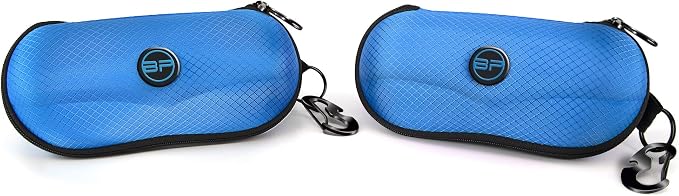 BLUPOND Sunglasses Case Semi Hard EVA Shell with Metal Hanging Hook Belt Clip Sun Glasses Storage